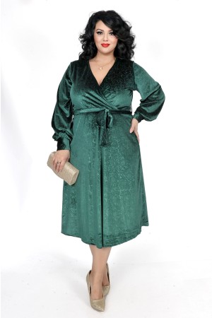 Rochie Georgette, model 16628TW102V5 (Verde)